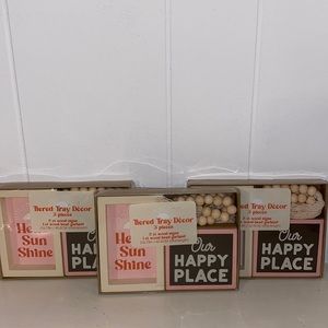 Set of 3 Tired Tray Dccor 3 Pieces set.